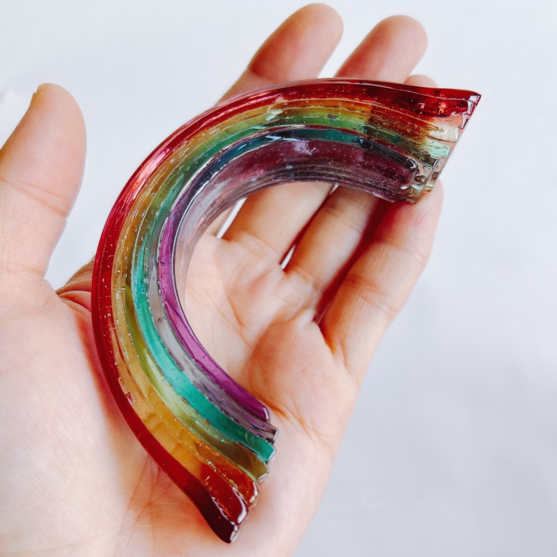 ガラス 虹のオブジェ 《ガラス製・ティント・L》 インテリア