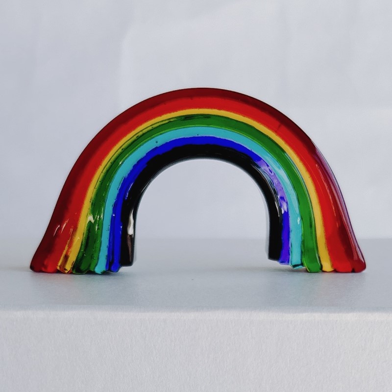 ガラス 虹のオブジェ 《ガラス製・ビビッド・S》 インテリア