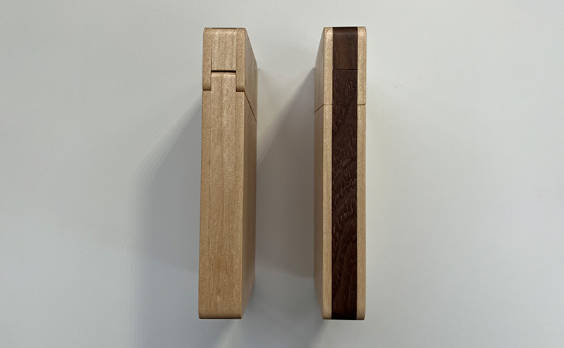 木製　名刺入れ（M・W）木製 北海道産 メジロカバ材 ウォールナット材 プレゼント 贈り物