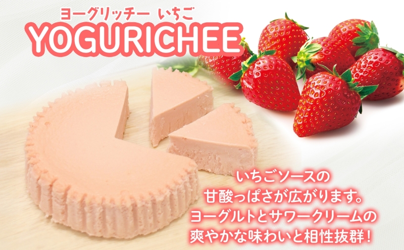 ヨーグルトチーズケーキ YOGURICHEE2種セット ヨーグリッチー プレーン いちご 自家製クリームチーズ使用 サワークリーム ヨーグルト チーズケーキ いちごソース スイーツ 北海道 滝川市