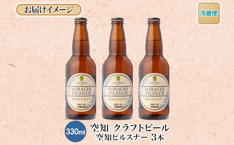 滝川クラフトビール 空知ピルスナー 3本 空知地ビール 地ビール クラフトビール バーベキュー BBQ ご当地ビール 飲み比べ 晩酌 宅飲み アウトドア キャンプ 冷蔵 送料無料 北海道 滝川市