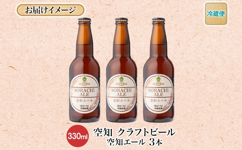 滝川クラフトビール 空知エール 3本 空知地ビール 地ビール クラフトビール バーベキュー BBQ ご当地ビール 飲み比べ 晩酌 宅飲み アウトドア キャンプ 冷蔵 送料無料 北海道 滝川市