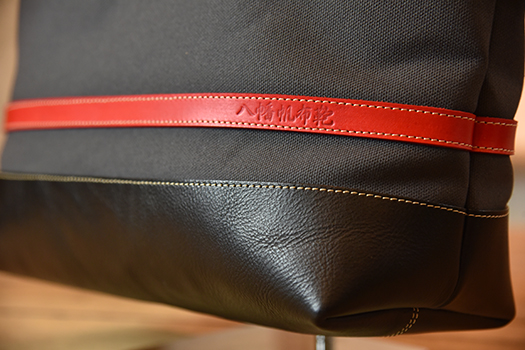 帆布と革のトートバッグ　近江牛レザー　地産帆布使用　アイアングレー【CC36W】