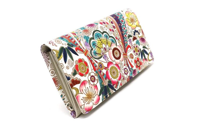 【文庫屋大関】束入れ 華熨斗【皮革工芸品】 財布 お札 お札入れ 長財布 カード 小銭 牛革 手作り 日本製 墨田区 東京都