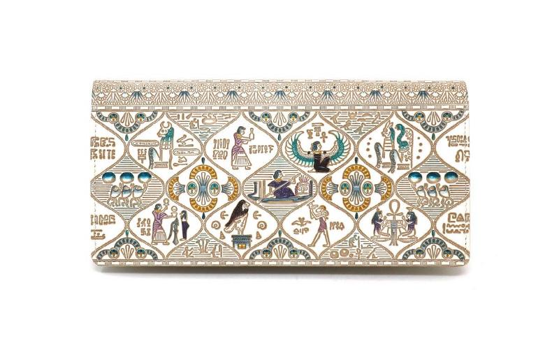 【文庫屋大関】束入れ エジプトNo.1【皮革工芸品】 財布 お札 お札入れ 長財布 カード 小銭 牛革 手作り 日本製 墨田区 東京都