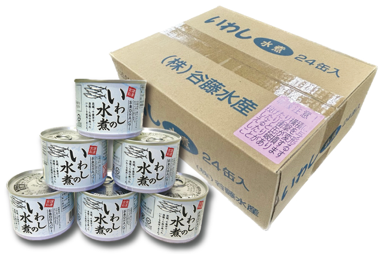 いわし缶詰 水煮 24缶 セット （2026年2月以降発送） 国産 鰯 イワシ 缶詰 缶詰め かんづめ 非常食 長期保存 備蓄 常温 魚介類 海産物 魚 常温 常温保存