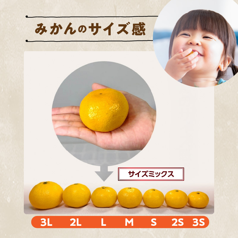 MK1067_【2026先行予約】訳ありゆら早生 みかん 箱込 7.5kg ( 内容量 6.8kg ) サイズミックス 有田みかん 和歌山県産