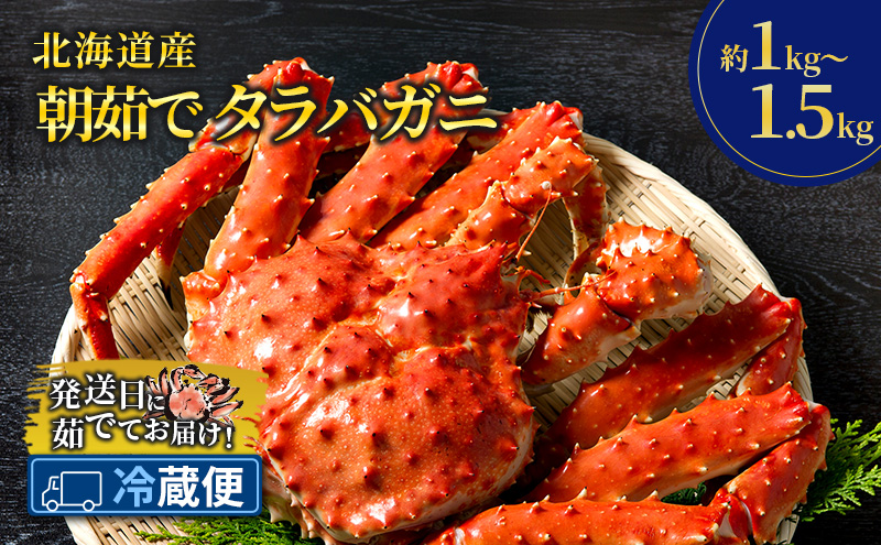 ［冷蔵便］茹でたて直送！北海道産 朝茹で タラバガニ メス 姿 約1～1.5kg【 かに カニ 蟹 幕別町 北海道 たらば タラバ タラバガニ 海鮮 魚介 海の幸 海産物 家庭用 冷蔵 】
