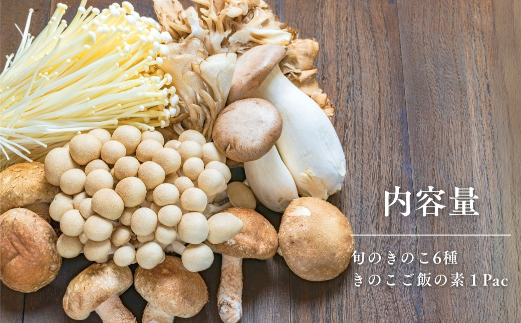 長野県千曲市のふるさと納税 旬のきのこ6種+きのこご飯の素セット 有機栽培 炊き込みご飯の素 きのこご飯 信州 長野県産 千曲市