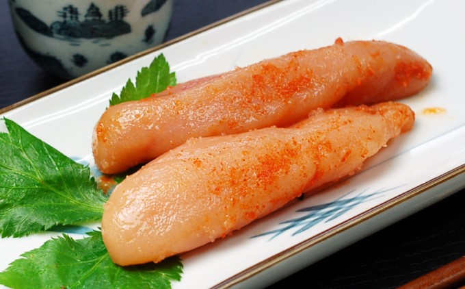 明太子 無着色 辛子明太子 450g 1本物 化粧箱 包装紙付 配送不可 離島 魚貝類 魚卵 海の幸 贈答用 秘伝のたれ 熟成 コク 一本物明太子