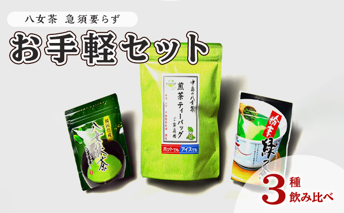 【福岡県大刀洗町】お茶 八女茶 銘茶 福岡 急須要らず お手軽セット 便利なチャック付 日本茶 緑茶 粉末タイプ 八女茶煎茶 ティーバッグ 八女産高級抹茶 簡単 美しい 緑濃い味わい 旨味 上煎茶