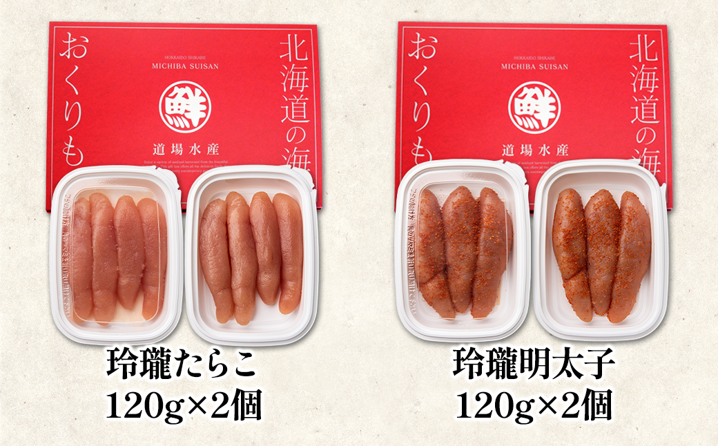 丸鮮道場水産 小分けで便利！ 魚卵3種と帆立の珍味セット（計1240g） いくら ほたて たらこ 帆立