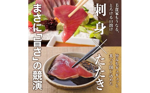 “土佐料理司”一本釣りとろ鰹の刺身1節・鰹たたき2節セット／鰹のたたきと刺身、うまさの競演。刺身もたたきも両方味わいたいという声にお応えして、セットもご用意しました。故郷納税 2万円代 ギフト プレゼント 海鮮 グルメ 惣菜 食べ物