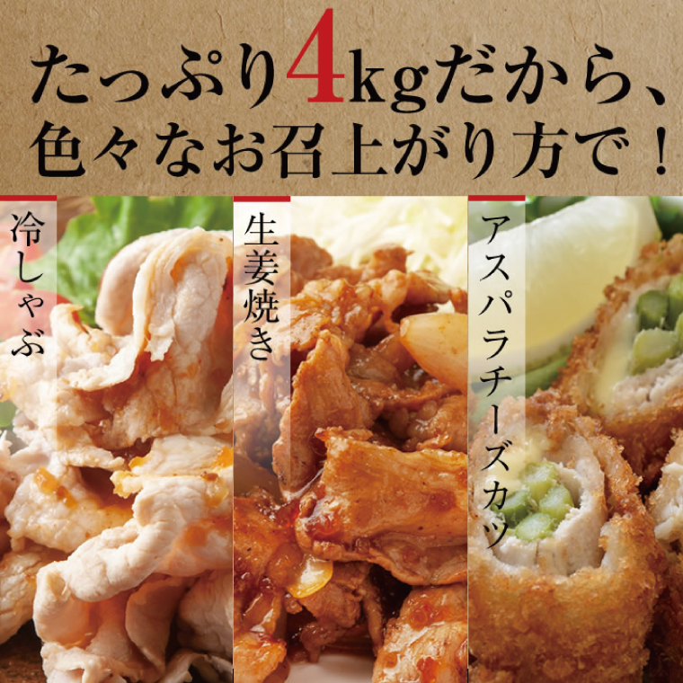 【2026年2月より順次発送】【6回定期便】【田中農場のすずし豚】 切り落とし 約4kgセット｜肉 お肉 豚肉 切り落とし すずし豚 ブランド 定期便 お肉定期便 茨城県 行方市(M-12)