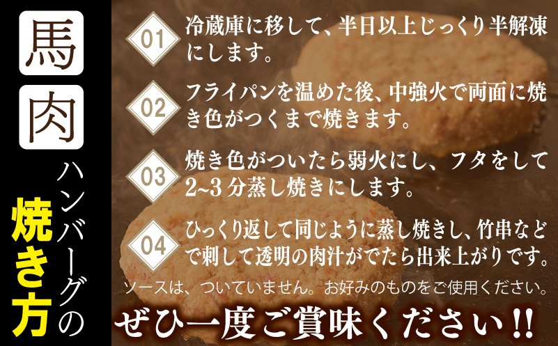 大阪府泉佐野市のふるさと納税 桜文 馬肉ハンバーグ 総量1.2kg（120g×10個） 個包装 005A658