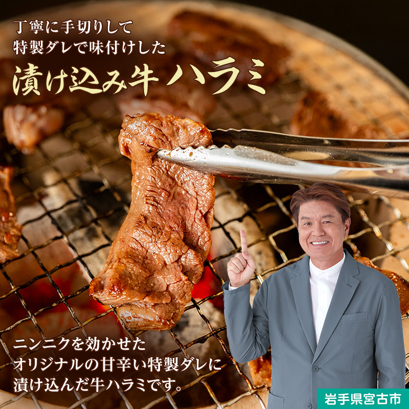 吉田精肉店 漬け込み 牛ハラミ 1kg (200g×5p) セット 詰め合わせ 味付け肉 味付き肉 牛肉 牛 肉 お肉 ハラミ ハラミ肉 冷凍 焼き肉 焼肉 キャンプ BBQ アウトドア 岩手 岩手県 宮古市