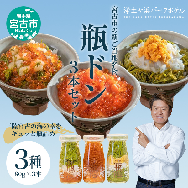 【宮古市】浄土ヶ浜パークホテル【瓶ドン浜ノ宝】3本セット