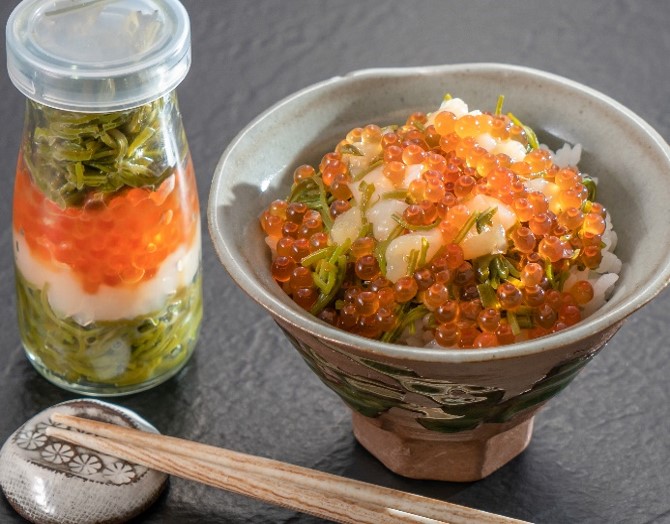 【宮古市】浄土ヶ浜パークホテル【瓶ドン3本セット】&海鮮焼きウニ炊き込みご飯の素