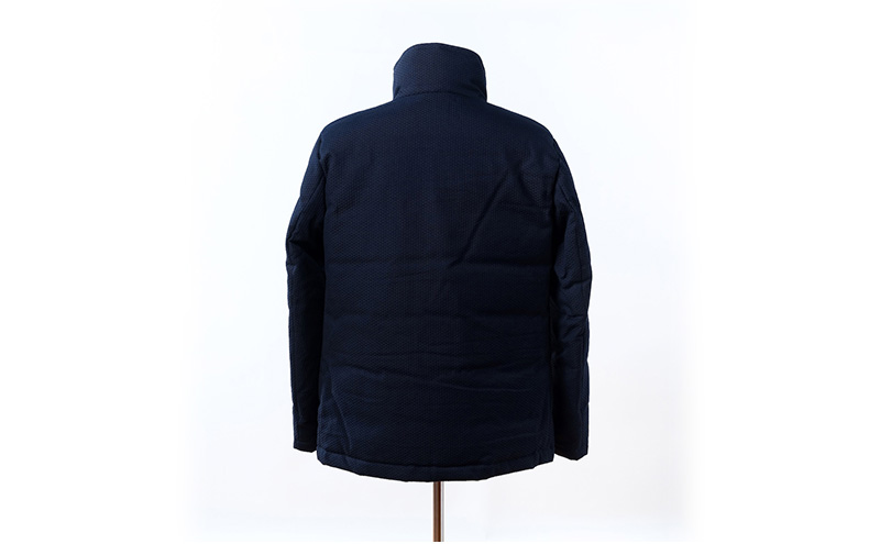 ダウンジャケット 024-SSK-2 本染め刺子ダウンジャケット ネイビー 裂き織ポケットなし ダウン ジャケット 上着 コート アウター 紺 撥水 防水 ファッション 服 岩手 岩手県 宮古市
