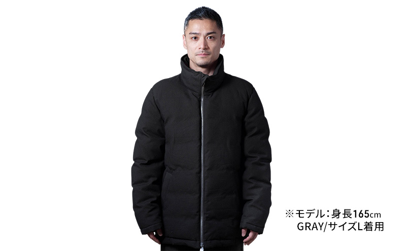 ダウンジャケット 024-SSK-2 本染め刺子ダウンジャケット グレー 裂き織ポケットなし ダウン ジャケット 上着 コート アウター 撥水 防水 ファッション 服 岩手 岩手県 宮古市