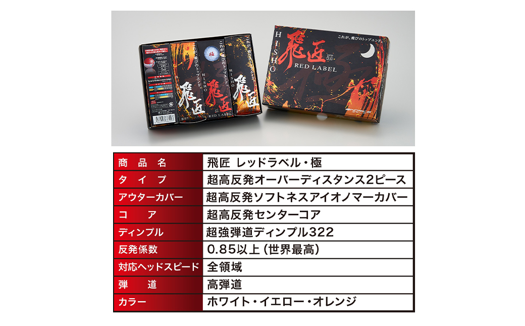 兵庫県淡路市のふるさと納税 ワークスゴルフ「飛匠レッドラベル極」ホワイト ２０２３年モデル   [ゴルフボール]