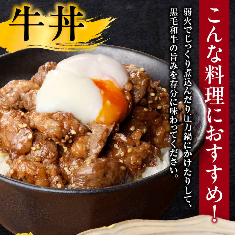 長谷川精肉店 訳あり 北海道産 黒毛和牛 牛すじ 切り落とし 750g×4袋 計3kg 和牛 北海道 滝川市 【配達不可：離島】