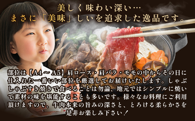 佐賀県大町町のふるさと納税 艶さし！【A4～A5】佐賀牛しゃぶしゃぶすき焼き用（肩ロース肉・肩バラ肉・モモ肉）500ｇ