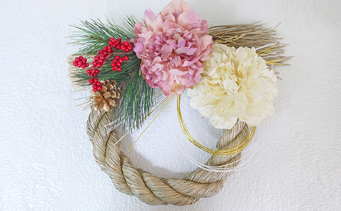 迎春紅梅しめ飾り(3) 植物 チケット 入場券 優待券 