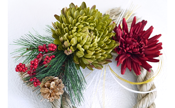 迎春萌黄しめ飾り(2) 植物 インテリア 