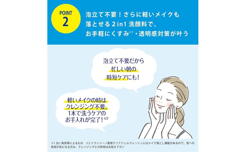 トランシーノ薬用クリアジェルウォッシュ110g ３本セット　洗顔 洗うケア 肌荒れ防止 くすみ感ケア うるおい すっきり 毛穴 透明感 保湿 トランシーノ 第一三共