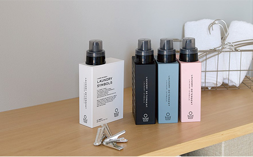 LAUNDRY SYMBOLS 2本セット ホワイト×ブラック 山中漆器 山中塗 ランドリーボトル ディスペンサー おしゃれ ギフト F6P-3028