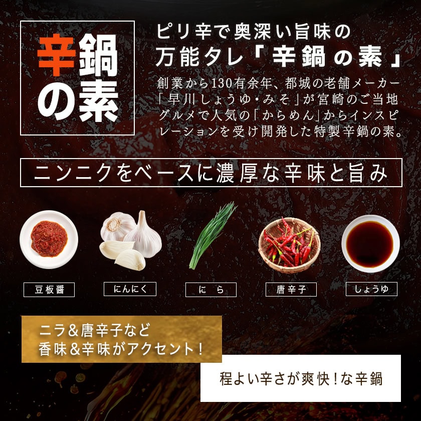 宮崎県都城市のふるさと納税 宮崎の味☆辛鍋の素『おひさまのからなべ』(150g×4袋)※ポスト投函_LC-F202