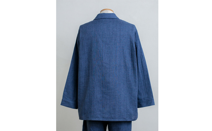 PGガーゼ パジャマ メンズ スラブ インディゴネイビー