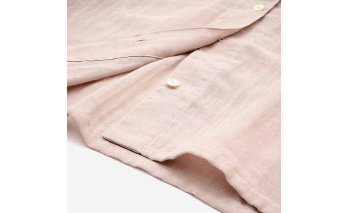 PGガーゼ ガーゼパイピングパジャマ レディス ニュートラルピンク