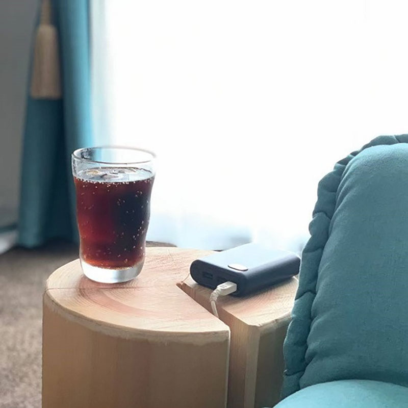 MORITO　森の丸太スツール＜ヒノキ／磨き丸太仕上げ＞　オットマン 椅子