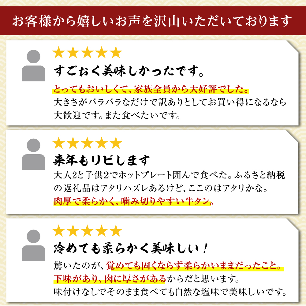 【朝倉市制施行20周年記念企画】 訳あり やわらか厚切り牛タン【塩仕込み】500g ※配送不可：離島・沖縄