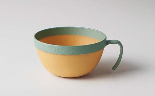 MUSUBI塗り分け ペア食器セット ピンク・グリーン 山中漆器 山中塗 軽量 レンジ対応 食洗機対応 木目 ナチュラル 自然 おしゃれ ギフト F6P-2182
