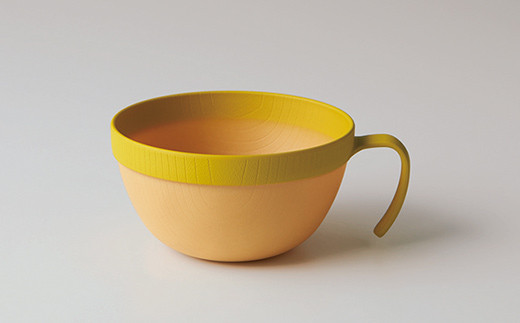 MUSUBI塗り分け ペア食器セット イエロー・グリーン 山中漆器 山中塗 軽量 レンジ対応 食洗機対応 木目 ナチュラル 自然 おしゃれ ギフト F6P-2184