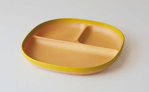 MUSUBI塗り分け ペア食器セット イエロー・イエロー 山中漆器 山中塗 軽量 レンジ対応 食洗機対応 木目 ナチュラル 自然 おしゃれ ギフト F6P-2189