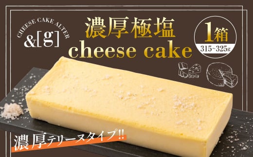 【茨城県守谷市】濃厚極塩 cheese cake  1箱 | 315〜325g チーズケーキ ケーキ 塩 チーズ テリーヌ デザート スイーツ 冷凍 茨城県 守谷市