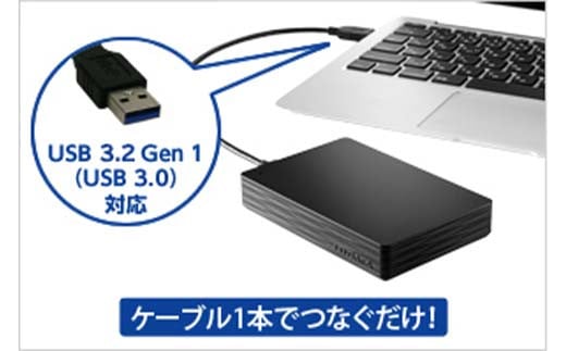 IOデータ USB 3.2 Gen 1(USB 3.0)対応ポータブルハードディスク［1TB］【HDPH−UT1KR】ポータブル ブラック F6P-1619
