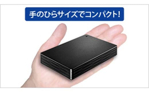IOデータ USB 3.2 Gen 1(USB 3.0)対応ポータブルハードディスク［1TB］【HDPH−UT1KR】ポータブル ブラック F6P-1619