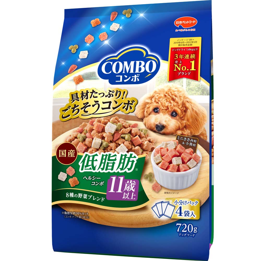 コンボ ドッグ 低脂肪 11歳以上 720g ｘ12(ケース単位) ドッグフード