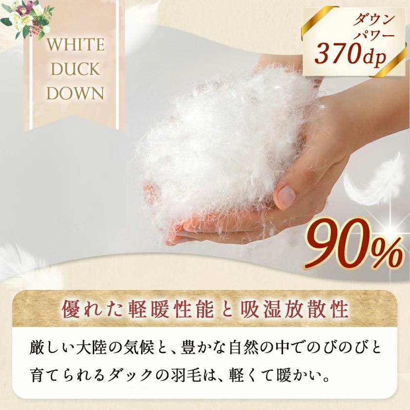 宮崎県都城市のふるさと納税 抗ウイルス加工羽毛掛ふとん ポーランド産ホワイトダック90％【S】≪みやこんじょ特急便≫_AN-E105-Q
