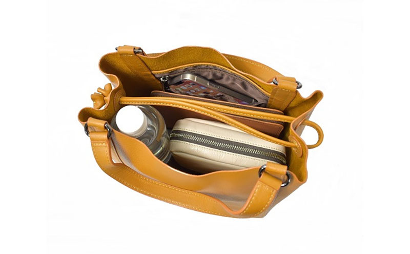 レディース本革バッグ7M6-1014P（・ダークブラウン）