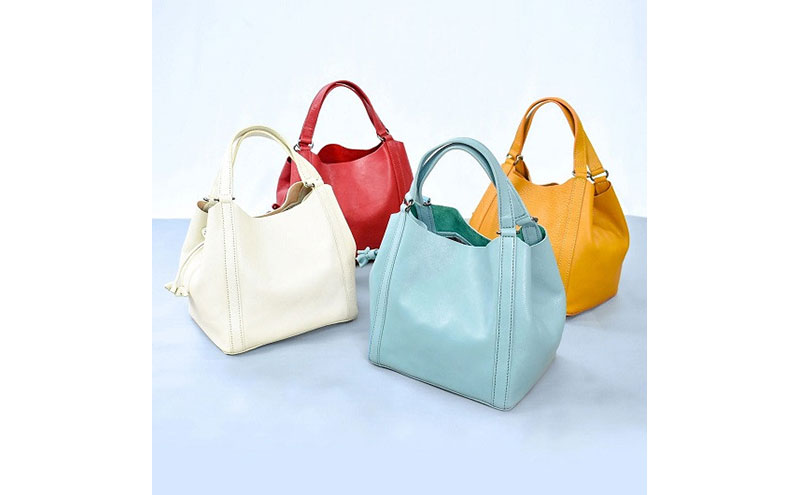 レディース本革バッグ7M6-1014P（・グリーン）