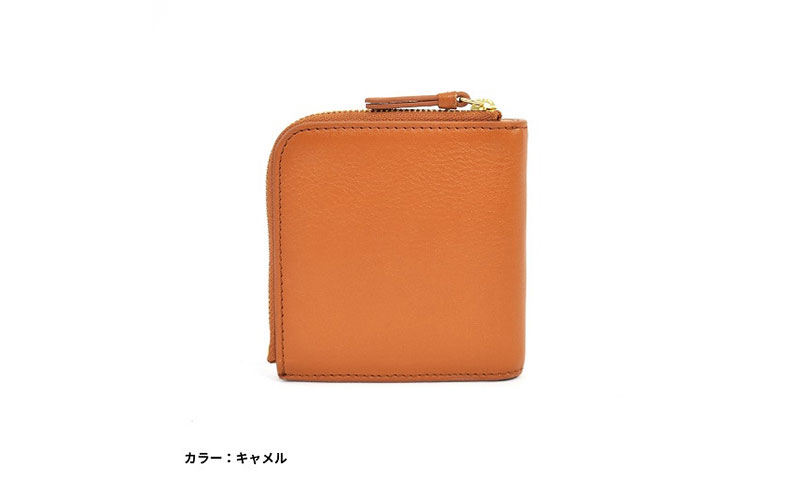 レディース本革2つ折り財布 4M3-1152（・キャメル）