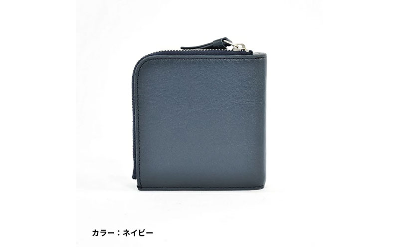 レディース本革2つ折り財布 4M3-1152（・ネイビー）