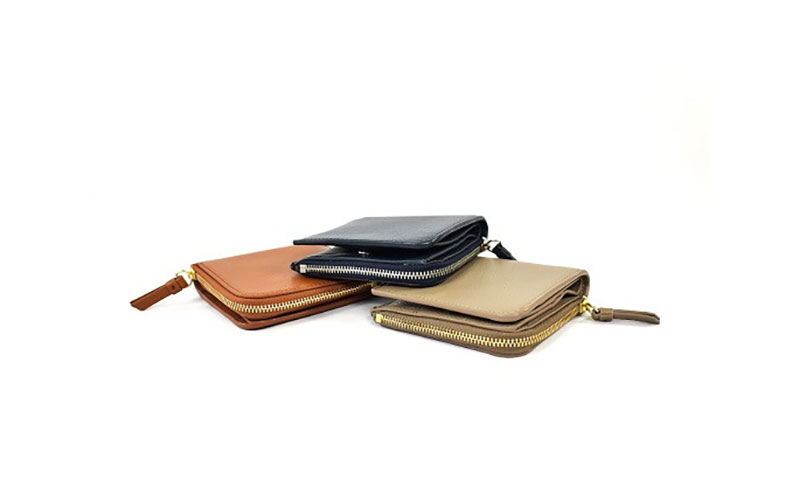 レディース本革2つ折り財布 4M3-1152（・ネイビー）