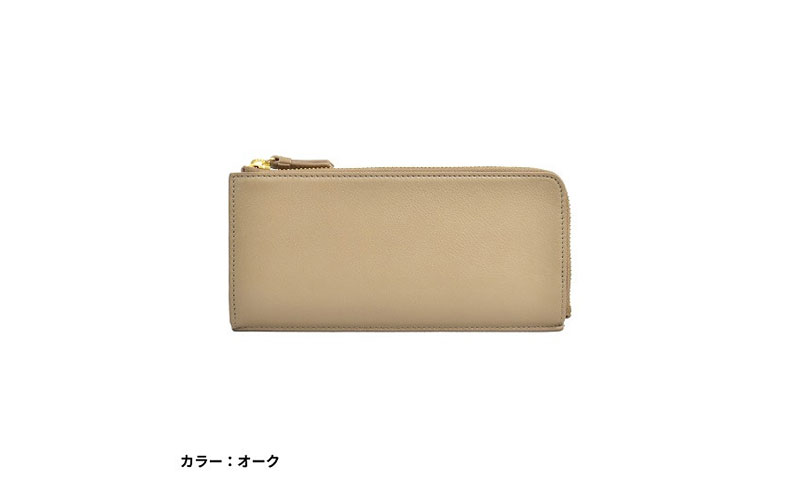 レディース本革L字ファスナー長財布4M3-1153（・オーク）
